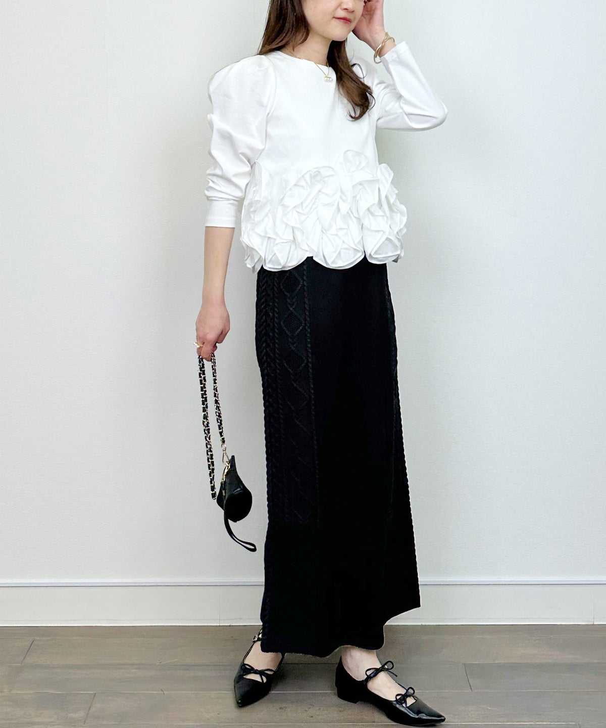 model：H164　着用サイズ：M　ブラック
