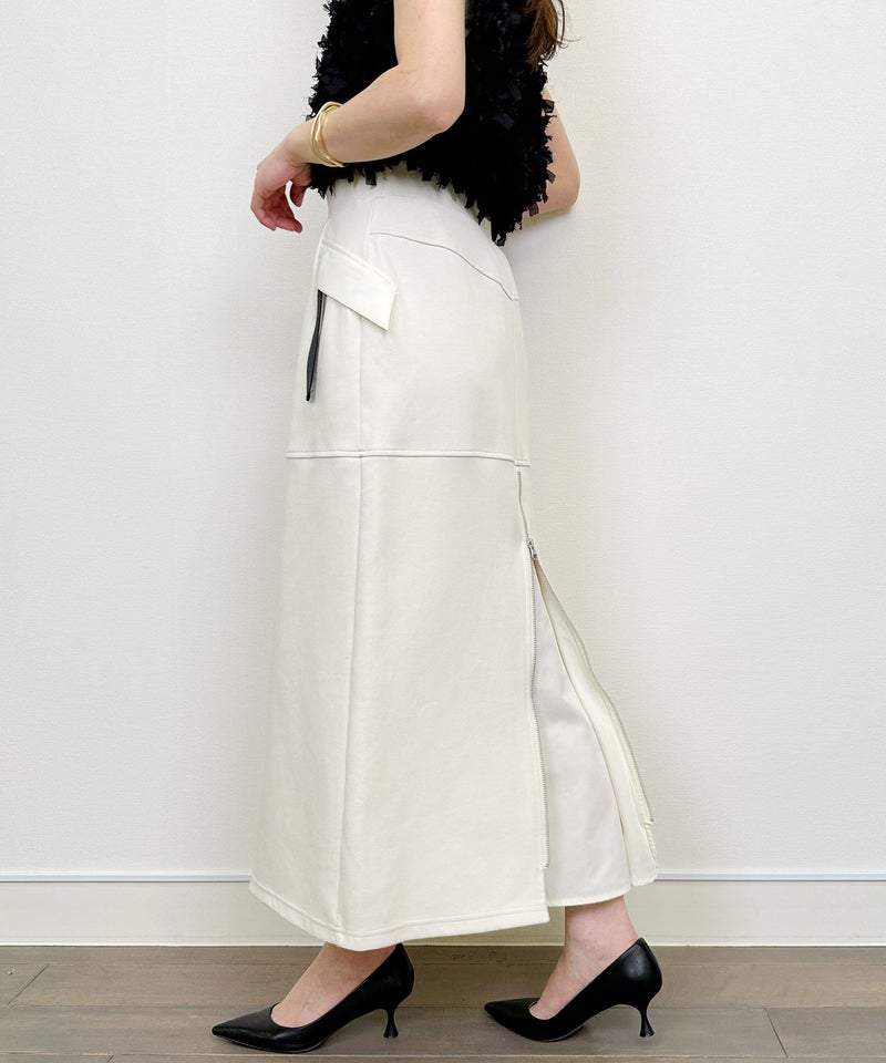 model：H164　着用サイズ：M　オフホワイト