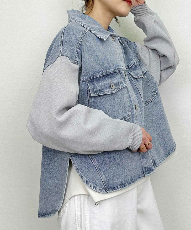 model：H164　着用サイズ：M　サックスブルー