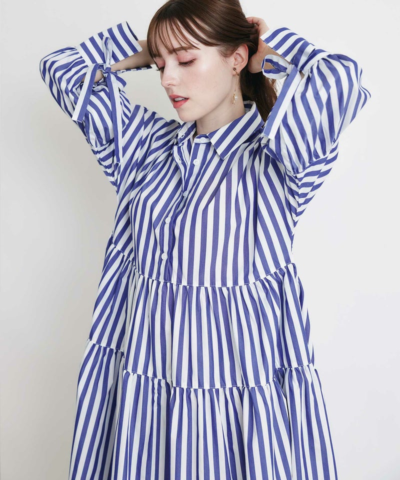 model：H160　着用サイズ：M　ブルー系