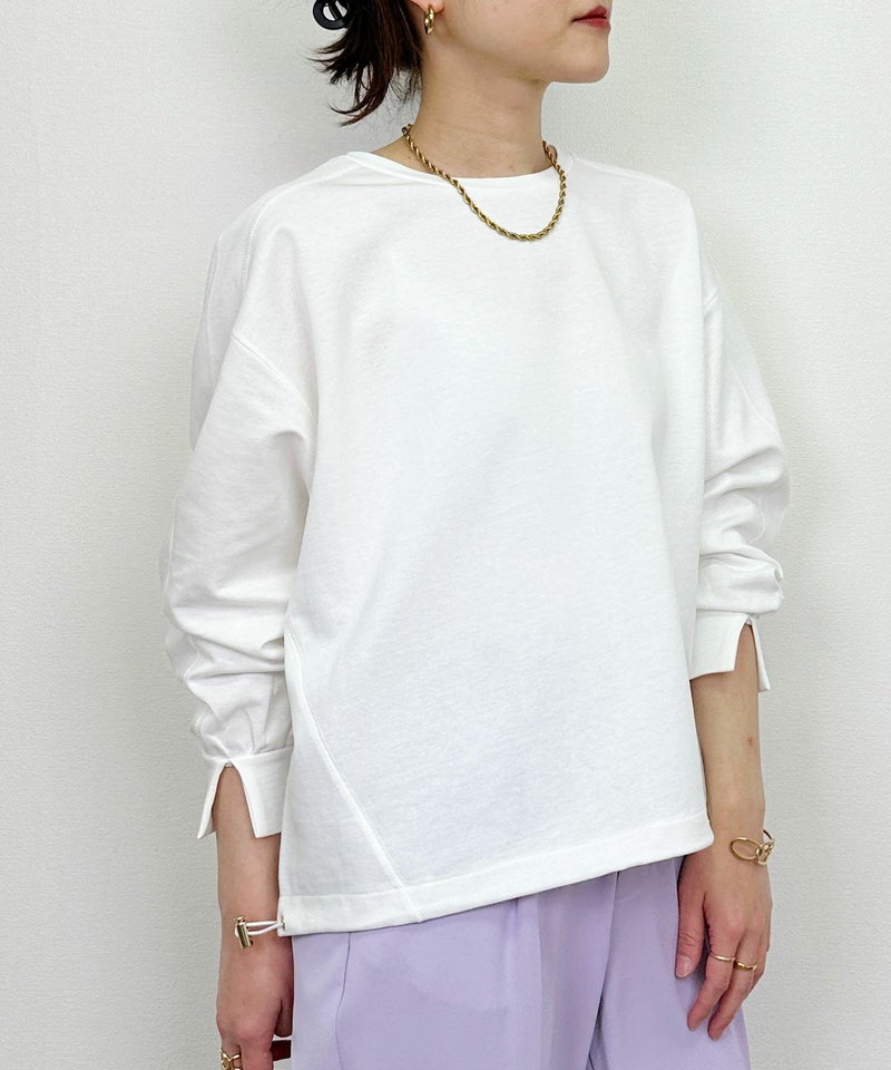 model：H164　着用サイズ：M　オフホワイト