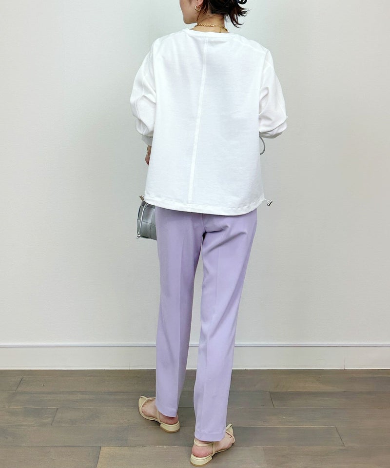 model：H164　着用サイズ：M　オフホワイト