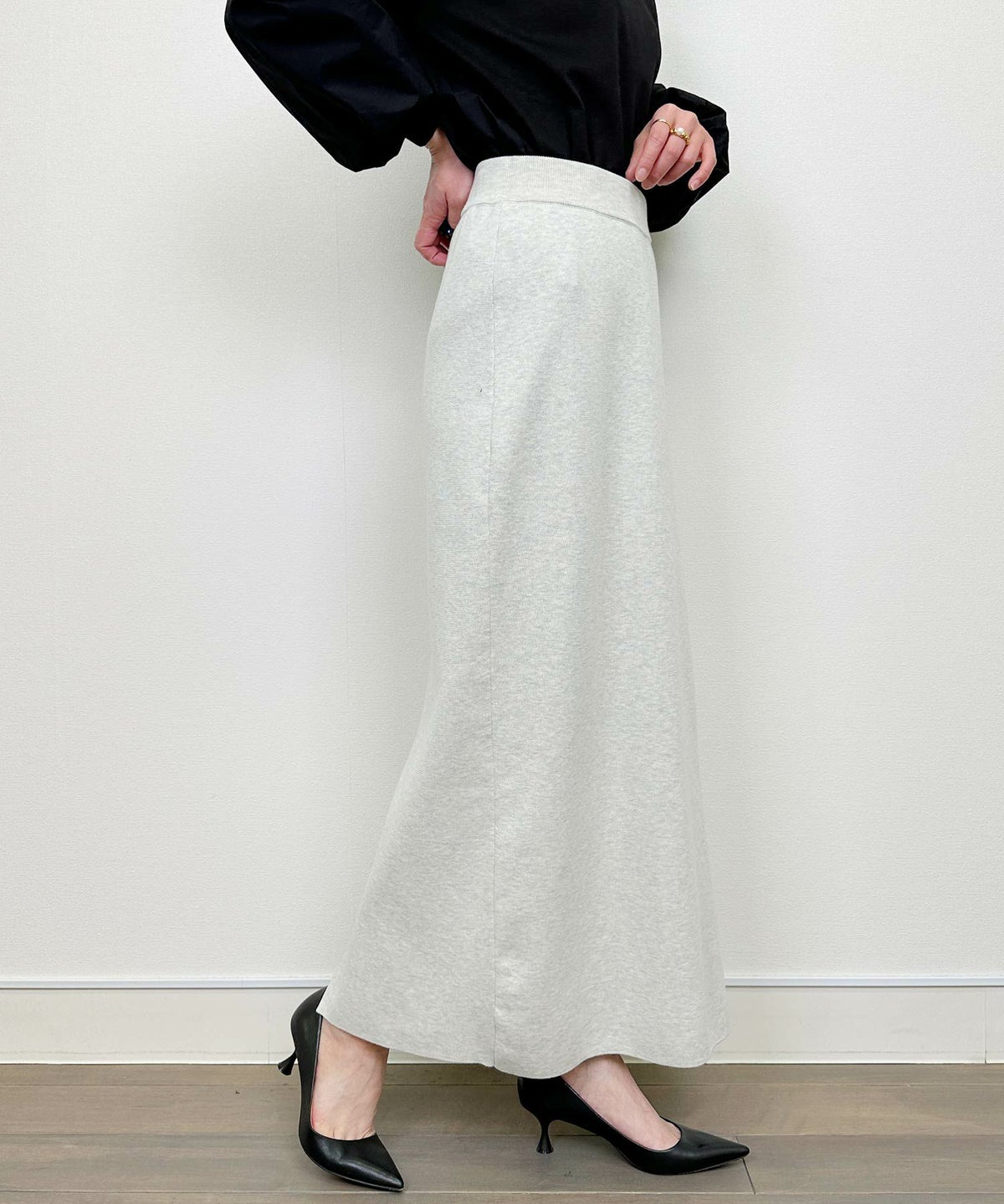 model：H164　着用サイズ：M　ライトグレー