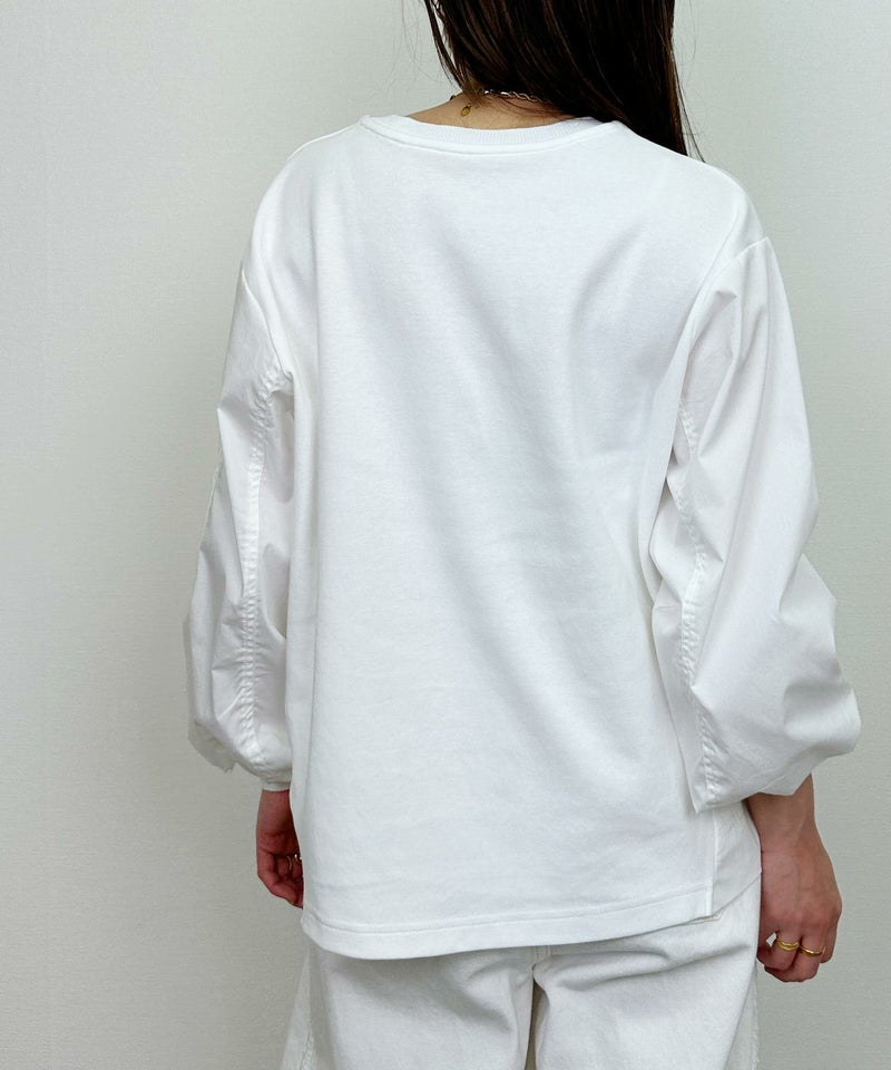 model：H164　着用サイズ：M　オフホワイト