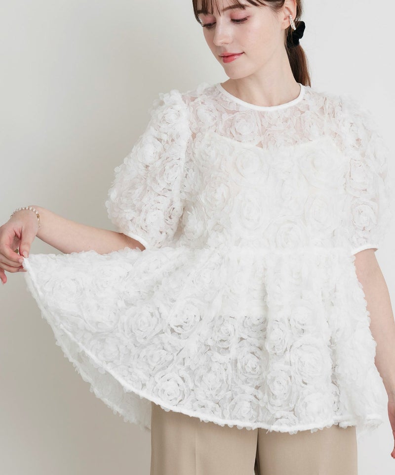 model：H160　着用サイズ：M　オフホワイト