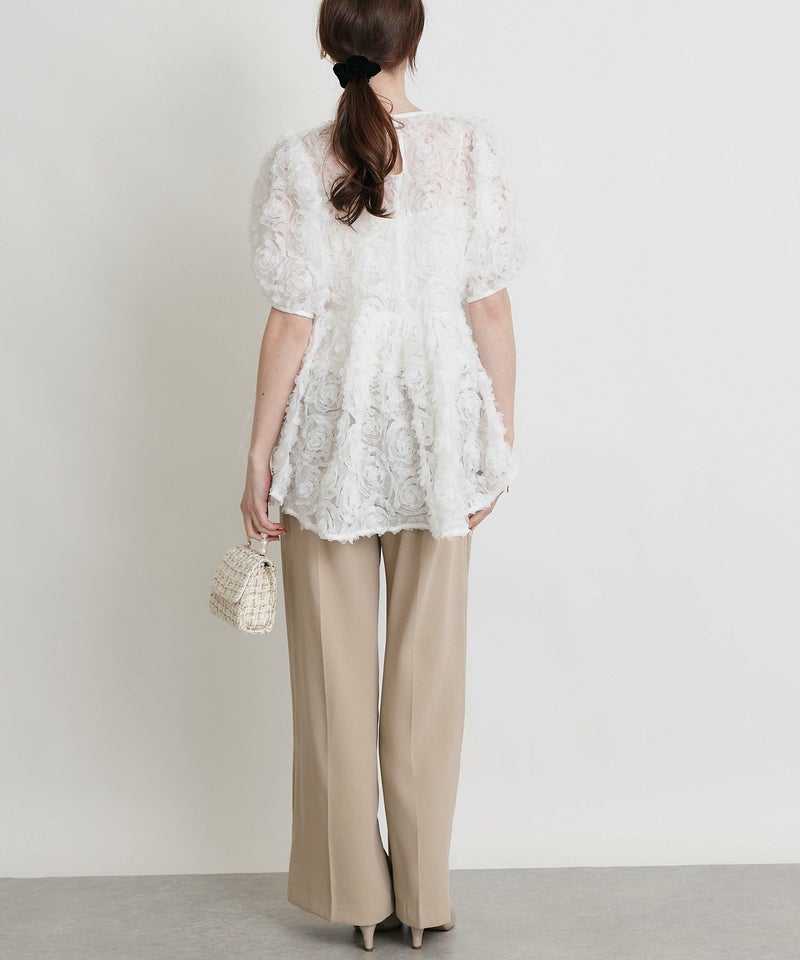 model：H160　着用サイズ：M　オフホワイト