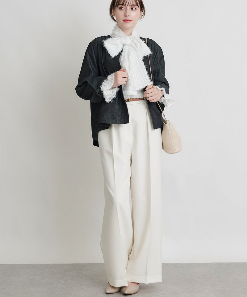 model：H160　着用サイズ：M　オフホワイト