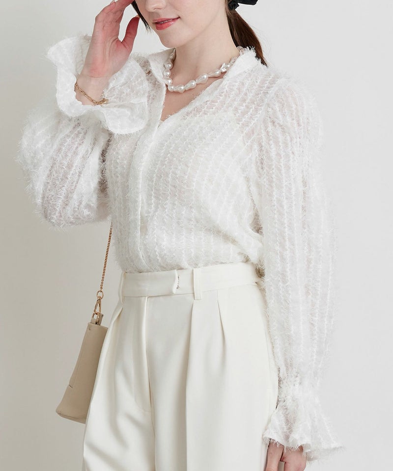 model：H160　着用サイズ：M　オフホワイト　リボンなし