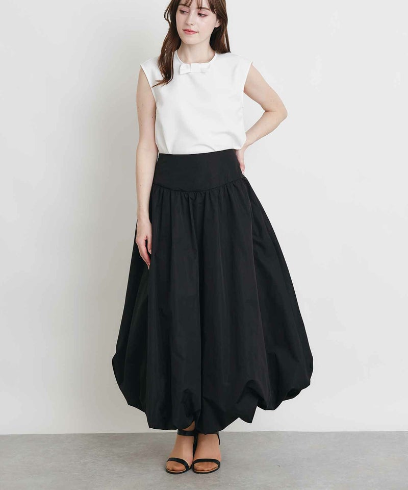 model：H160　着用サイズ：M　オフホワイト　小リボンのみ