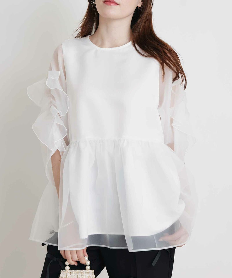 model：H160　着用サイズ：M　オフホワイト