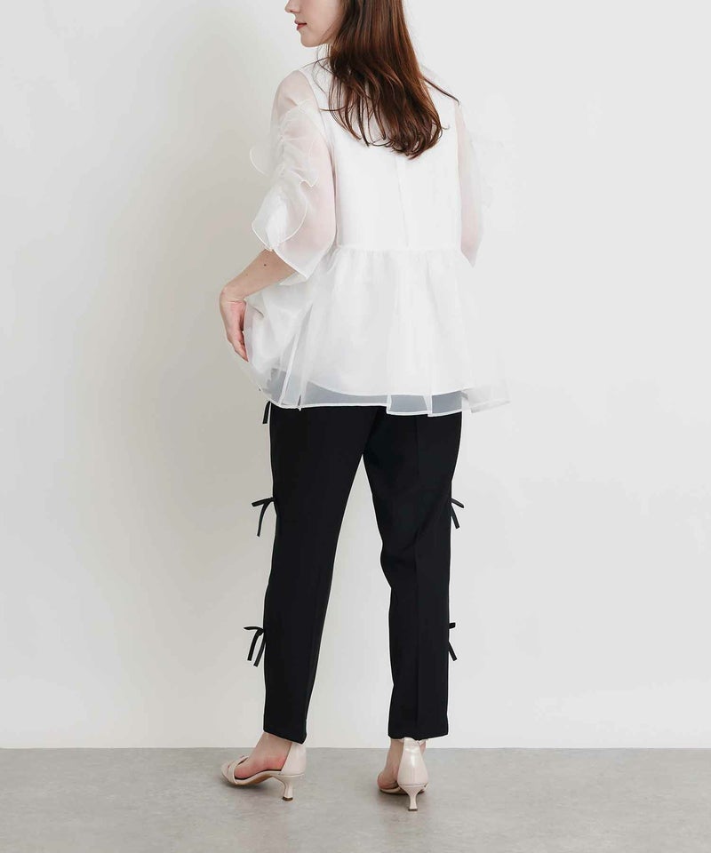 model：H160　着用サイズ：M　オフホワイト