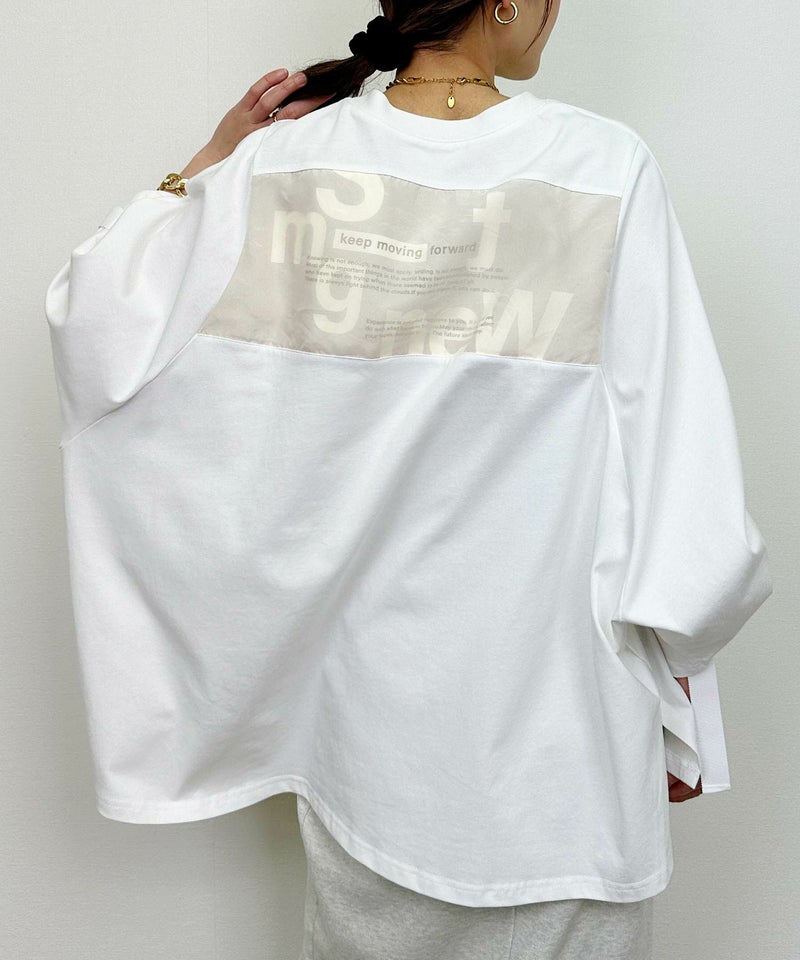 model：H164　着用サイズ：M　オフホワイト