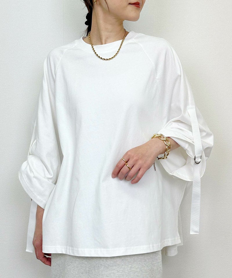 model：H164　着用サイズ：M　オフホワイト