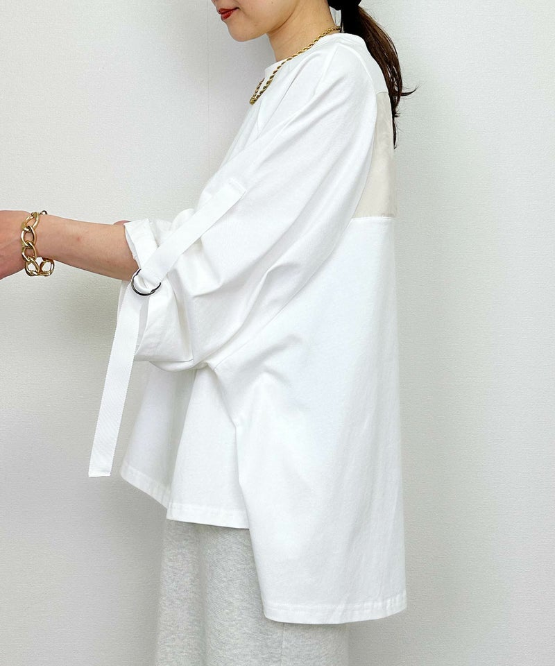 model：H164　着用サイズ：M　オフホワイト