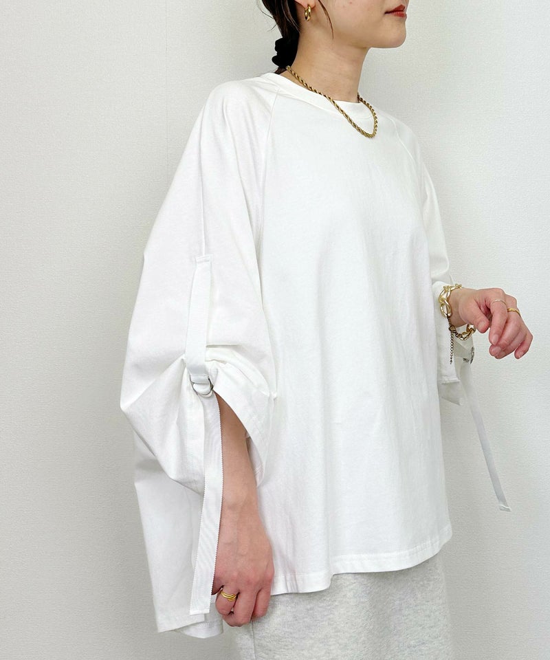 model：H164　着用サイズ：M　オフホワイト