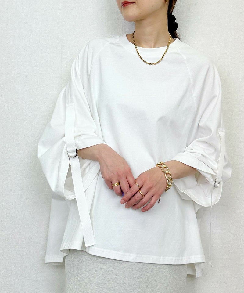 model：H164　着用サイズ：M　オフホワイト