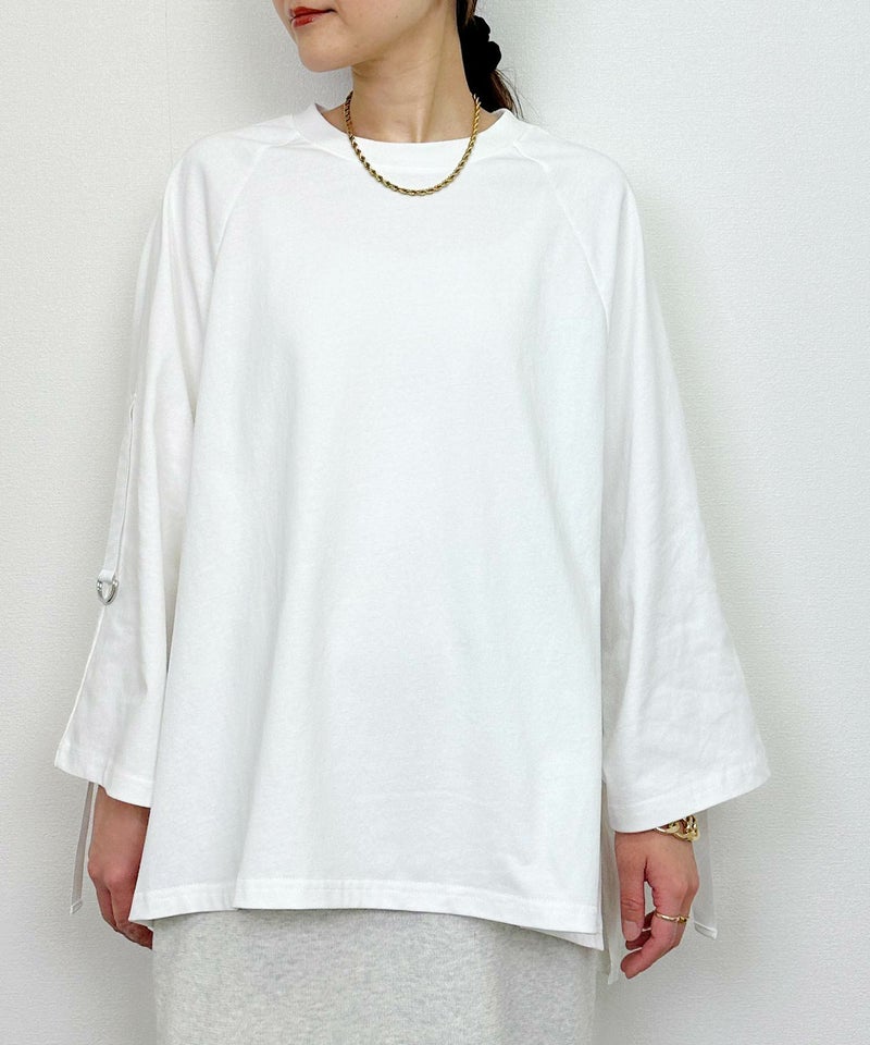 model：H164　着用サイズ：M　オフホワイト