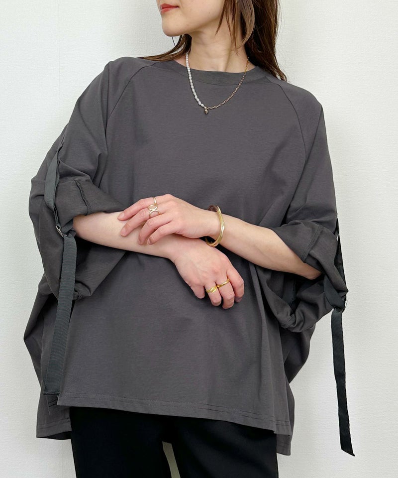 model：H164　着用サイズ：M　チャコールグレー