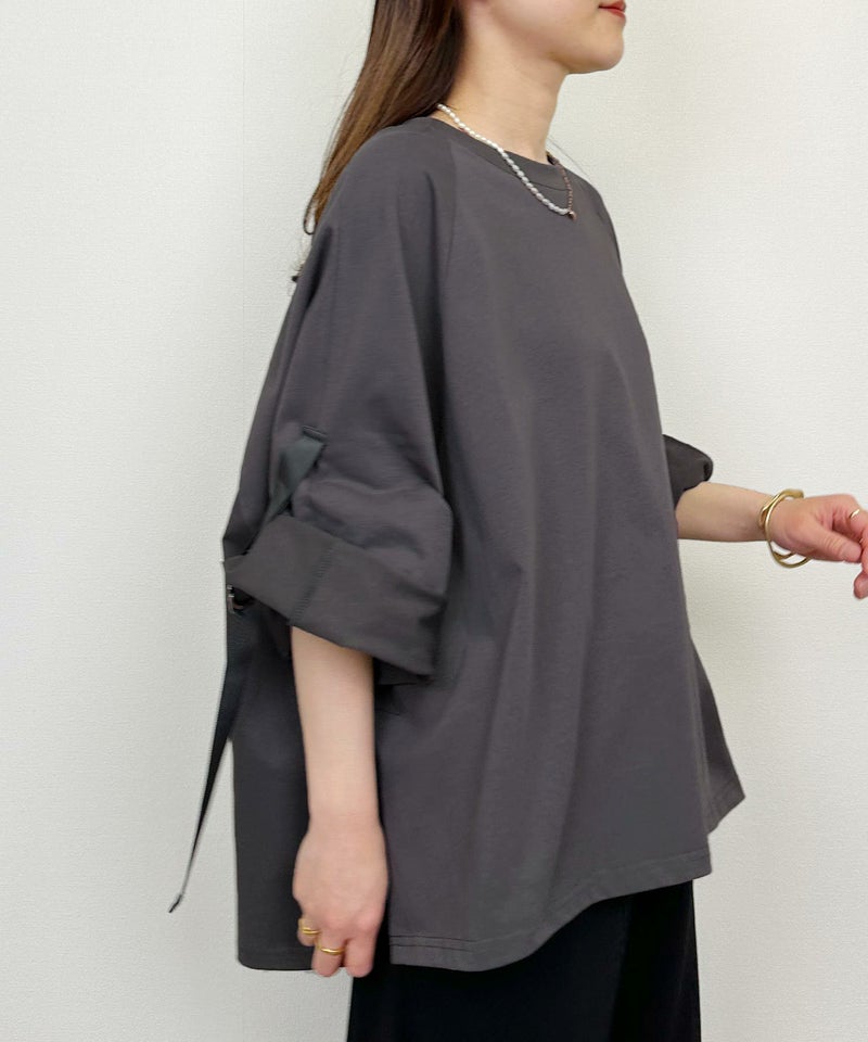 model：H164　着用サイズ：M　チャコールグレー