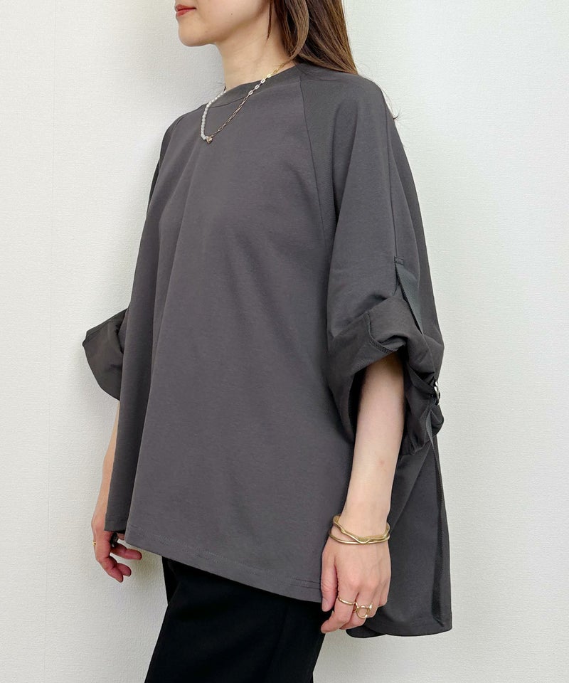 model：H164　着用サイズ：M　チャコールグレー