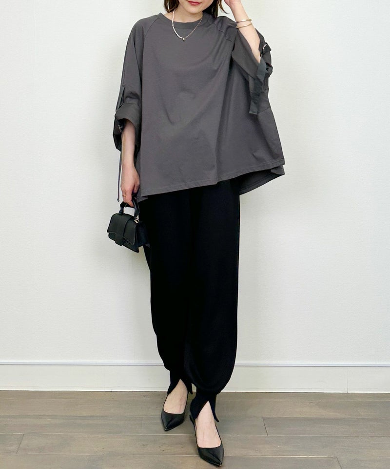 model：H164　着用サイズ：M　チャコールグレー