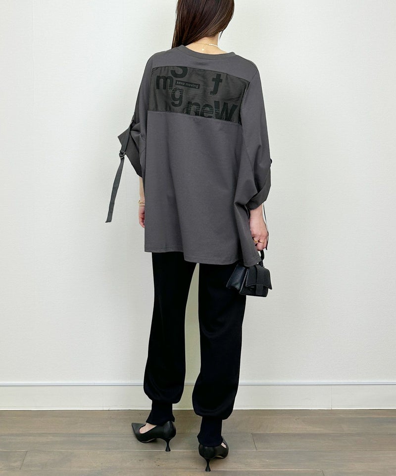 model：H164　着用サイズ：M　チャコールグレー