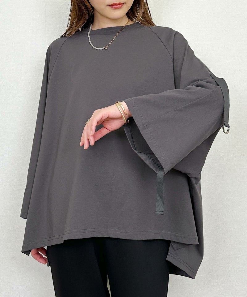 model：H164　着用サイズ：M　チャコールグレー