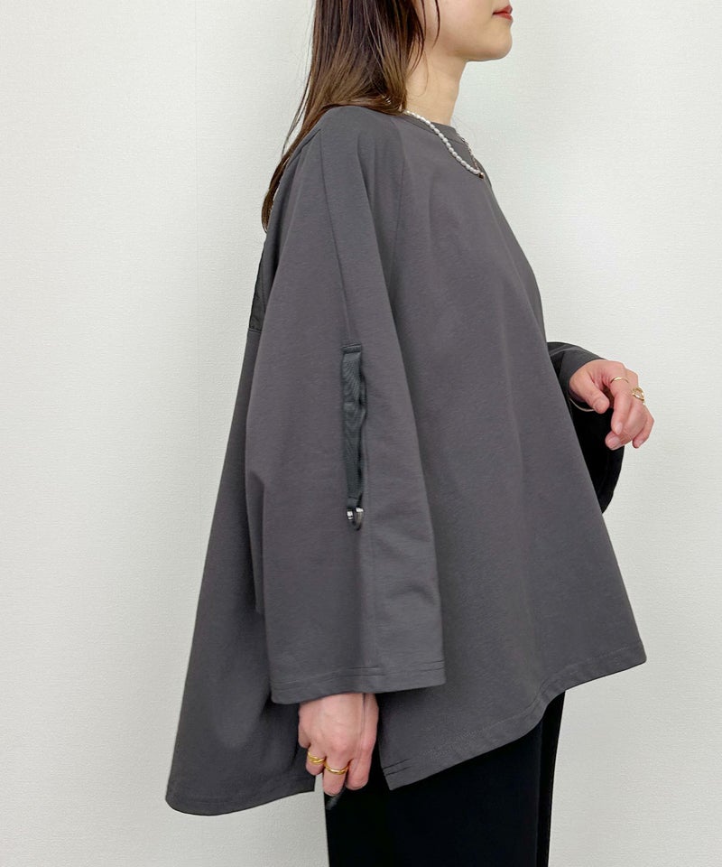 model：H164　着用サイズ：M　チャコールグレー