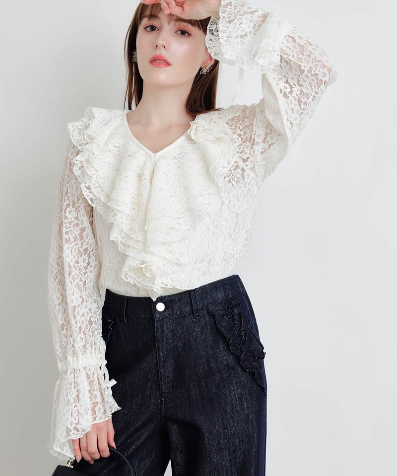 model：H160　着用サイズ：M　オフホワイト