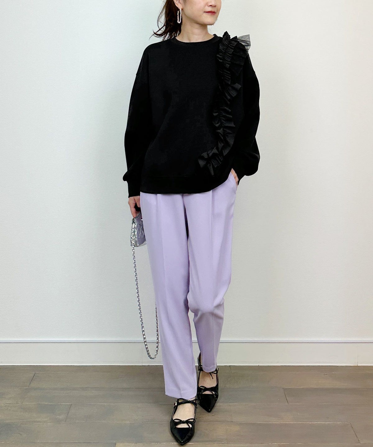 model：H164　着用サイズ：M　ブラック