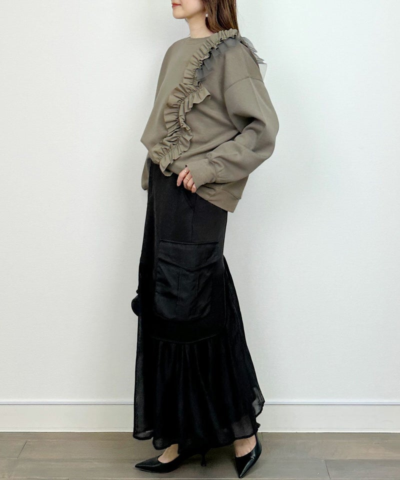 model：H164　着用サイズ：M　グレイッシュベージュ