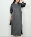 model：H164　着用サイズ：M　チャコールグレー