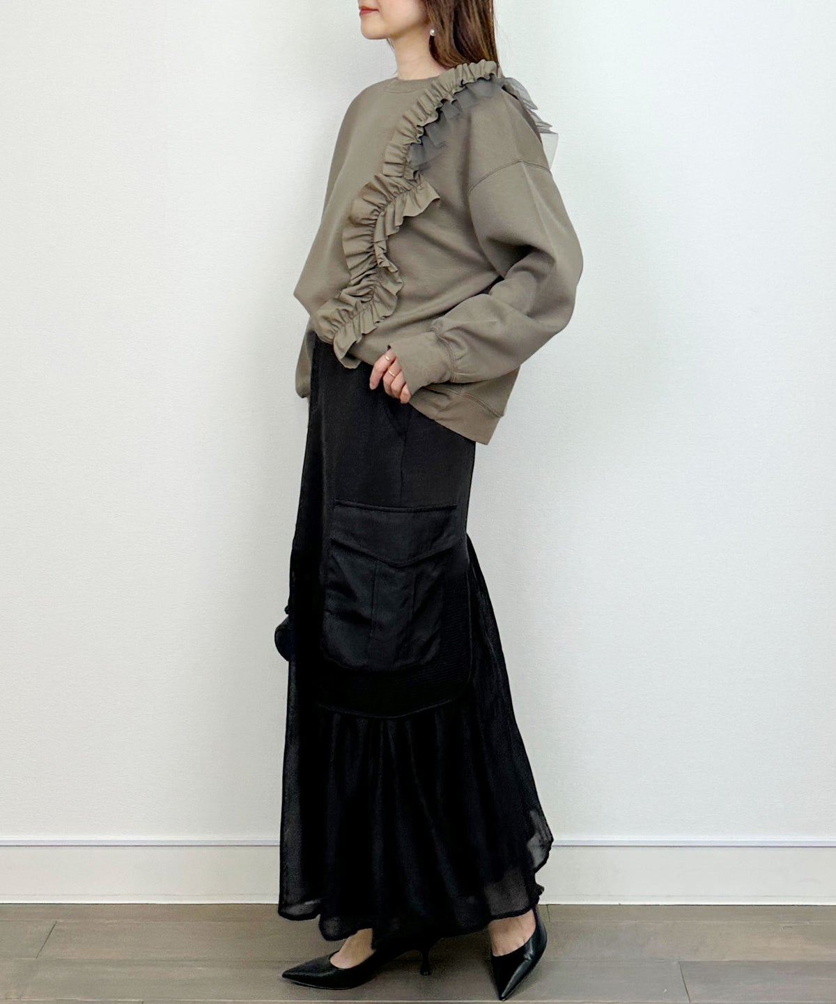 model：H164　着用サイズ：M　ブラック
