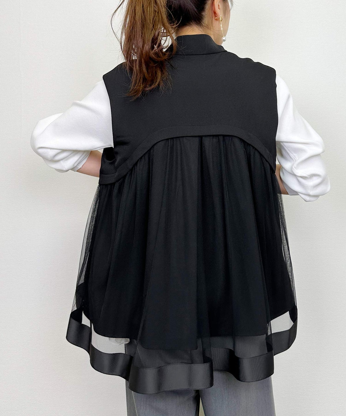 model：H164　着用サイズ：M　ブラック