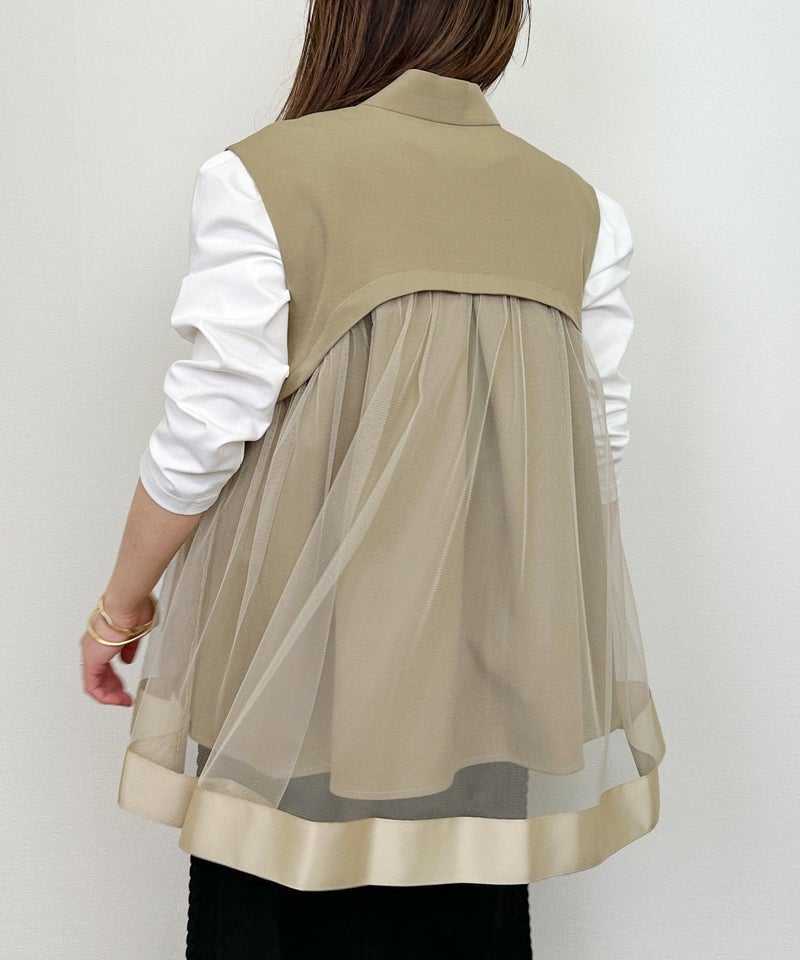 model：H164　着用サイズ：M　ベージュ