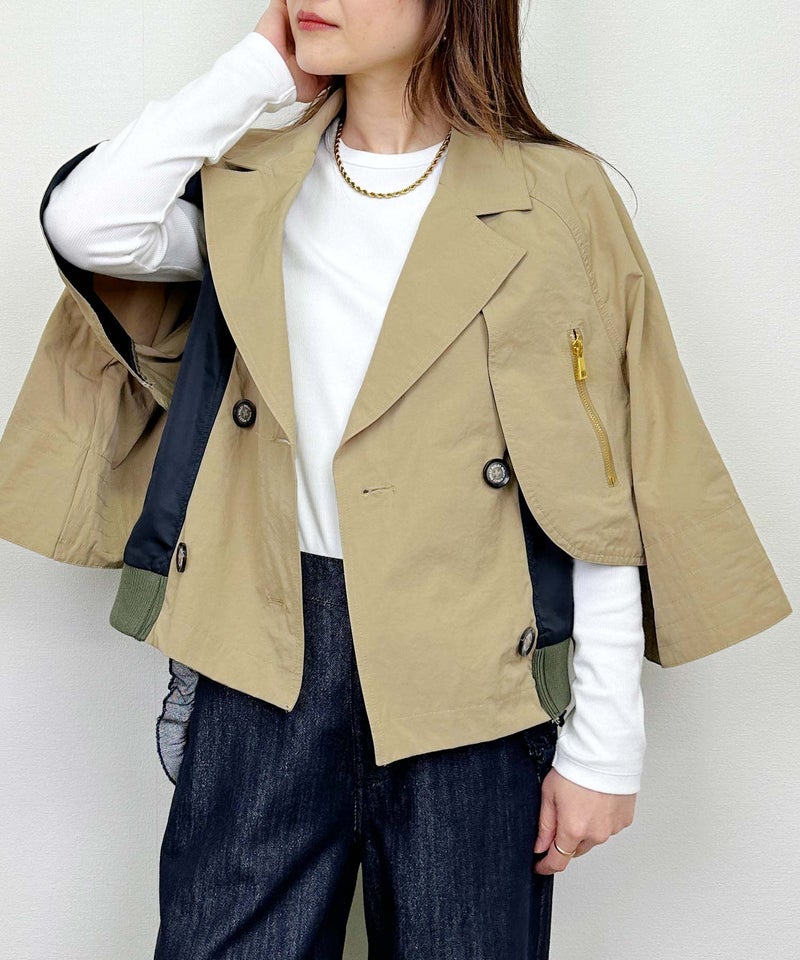 model：H164　着用サイズ：M　ベージュ　シフォン・ベルトなし