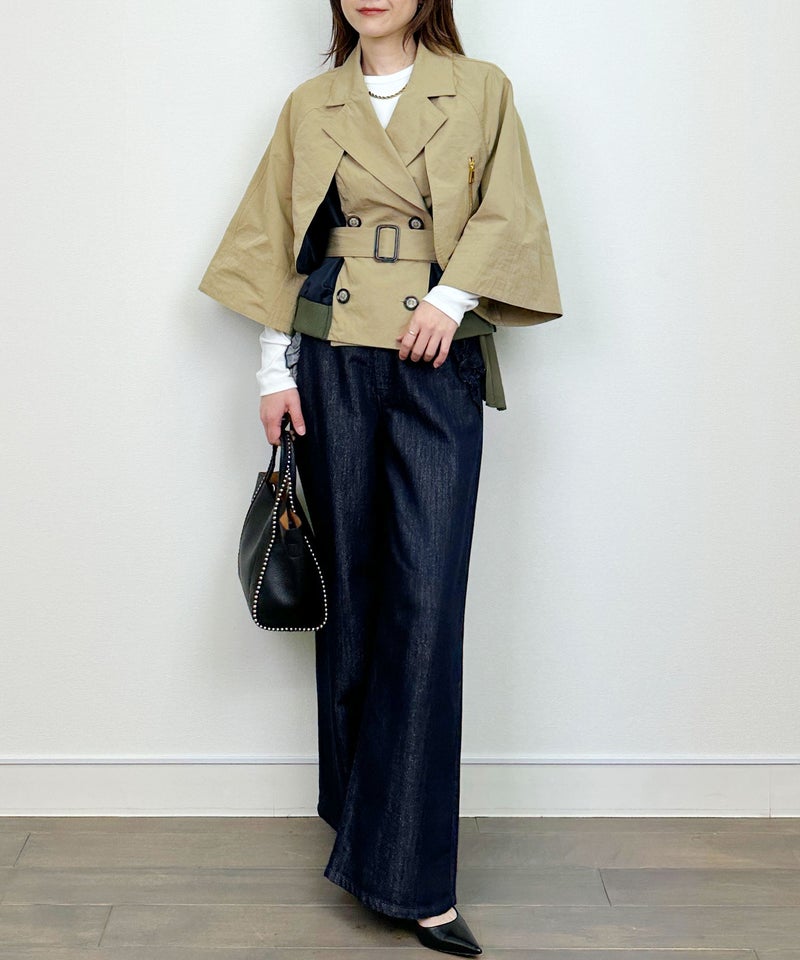 model：H164　着用サイズ：M　ベージュ