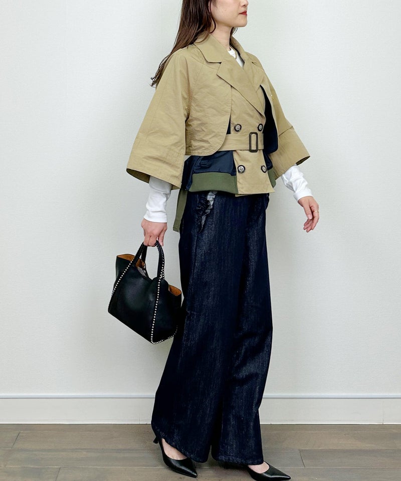 model：H164　着用サイズ：M　ベージュ