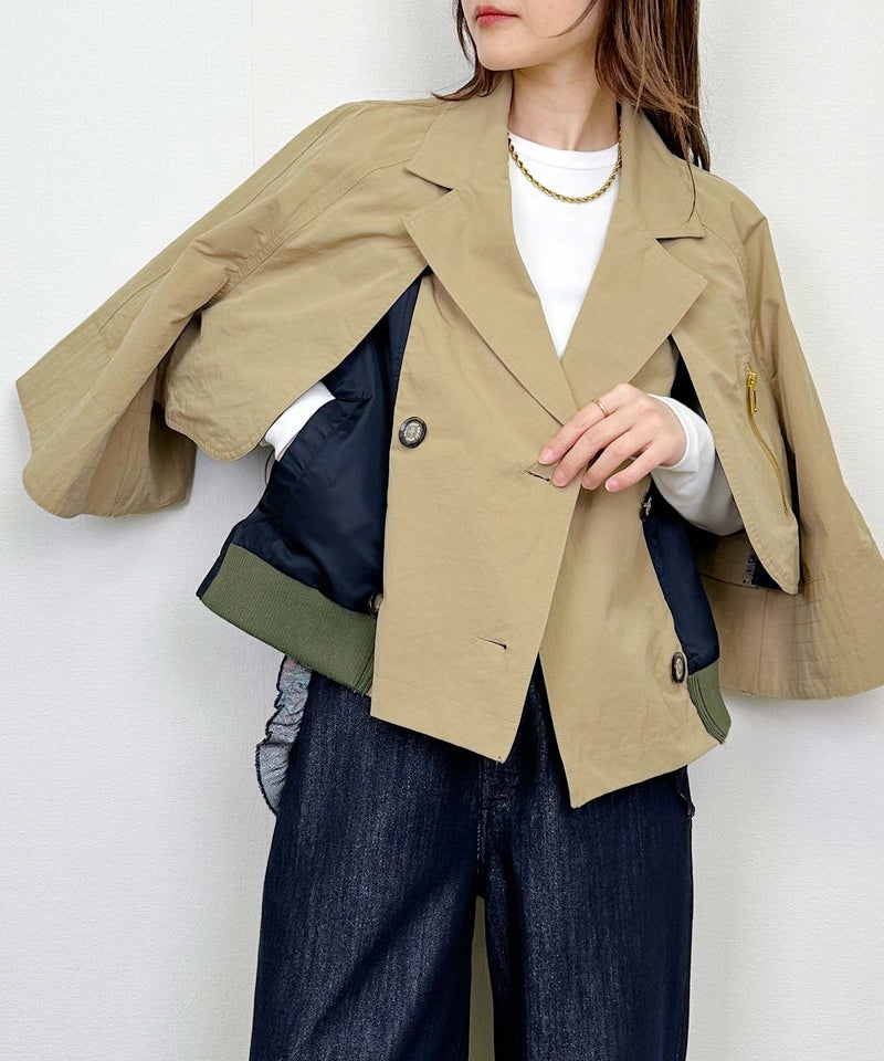 model：H164　着用サイズ：M　ベージュ　シフォン・ベルトなし