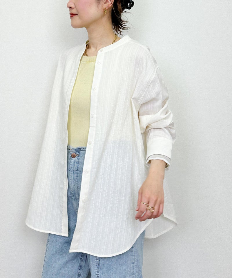 model：H164　着用サイズ：M　オフホワイト