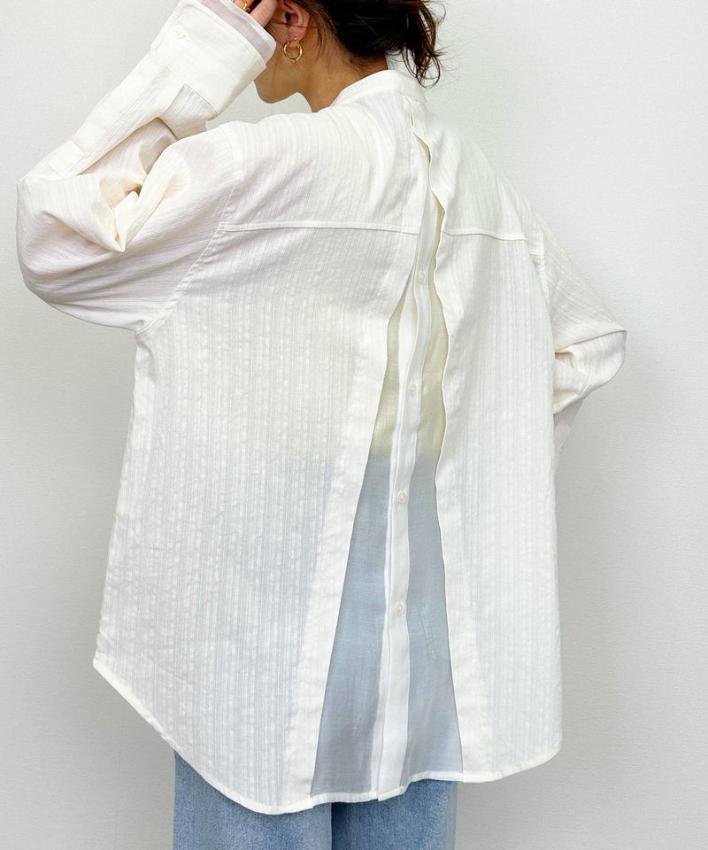 model：H164　着用サイズ：M　オフホワイト