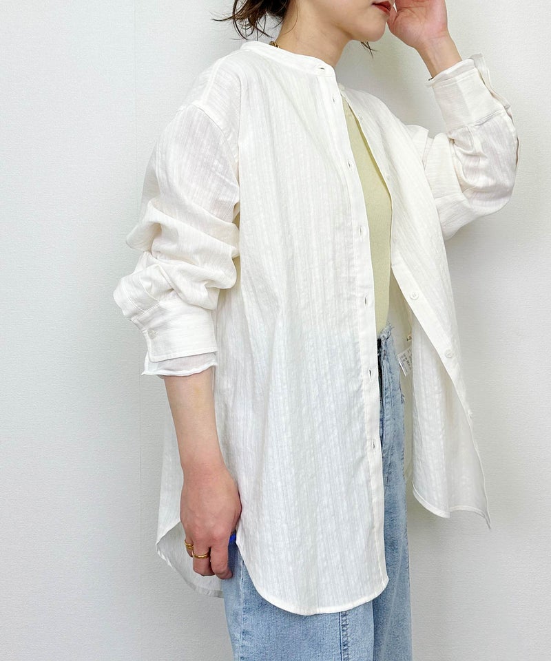 model：H164　着用サイズ：M　オフホワイト