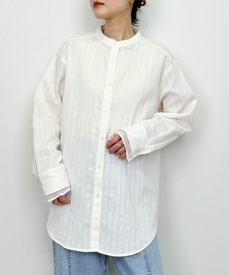 model：H164　着用サイズ：M　オフホワイト