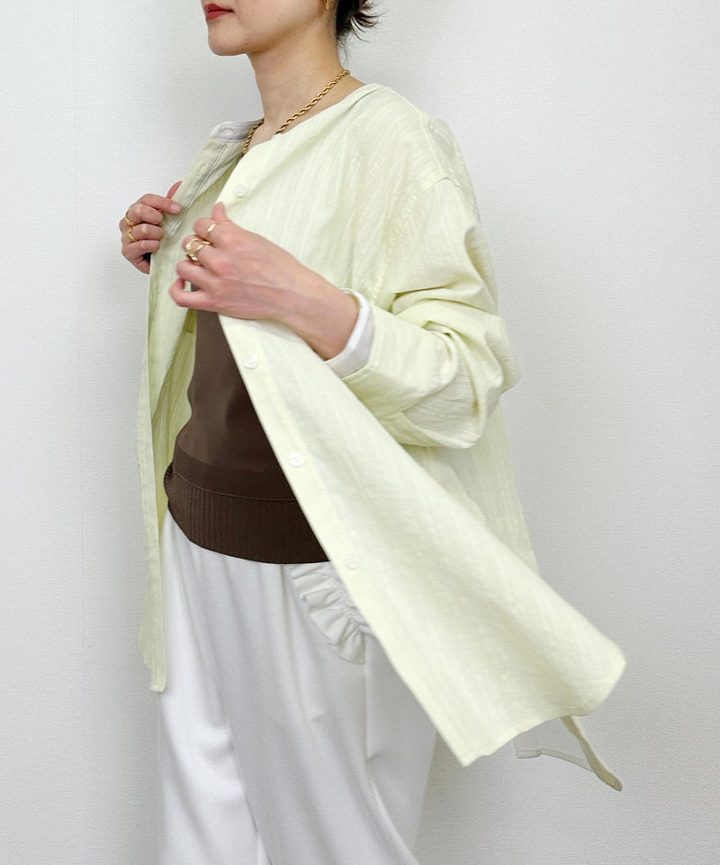 model：H164　着用サイズ：M　レモンイエロー