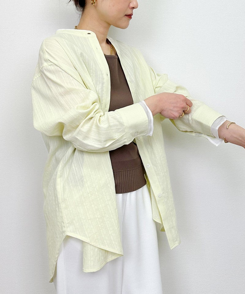 model：H164　着用サイズ：M　レモンイエロー