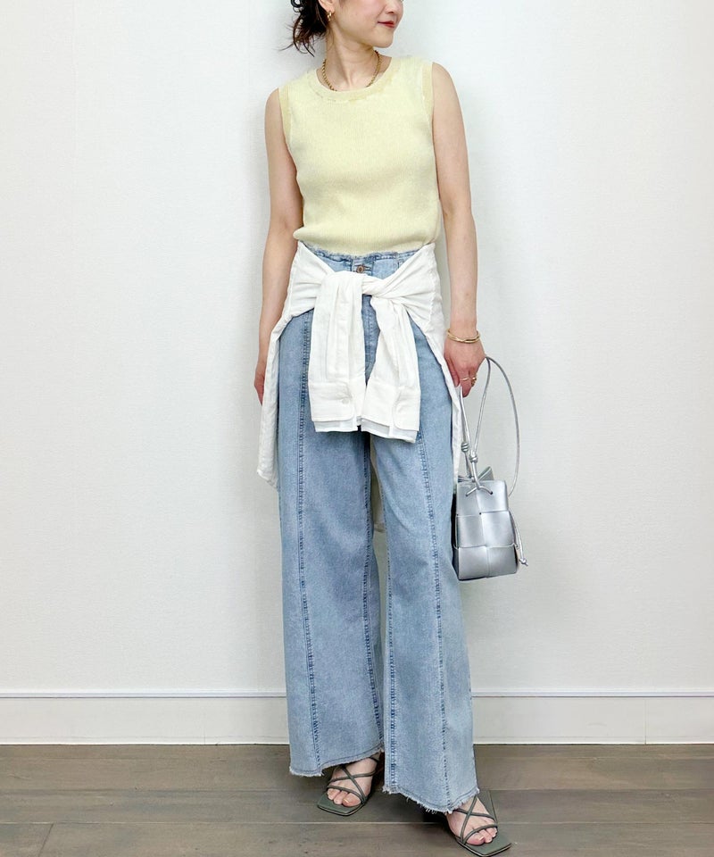 model：H164　着用サイズ：M　アイボリー