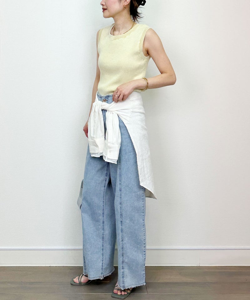 model：H164　着用サイズ：M　アイボリー