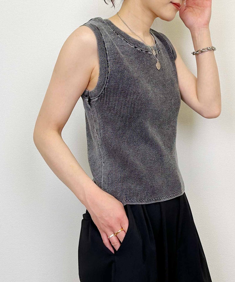 model：H164　着用サイズ：M　チャコールグレー