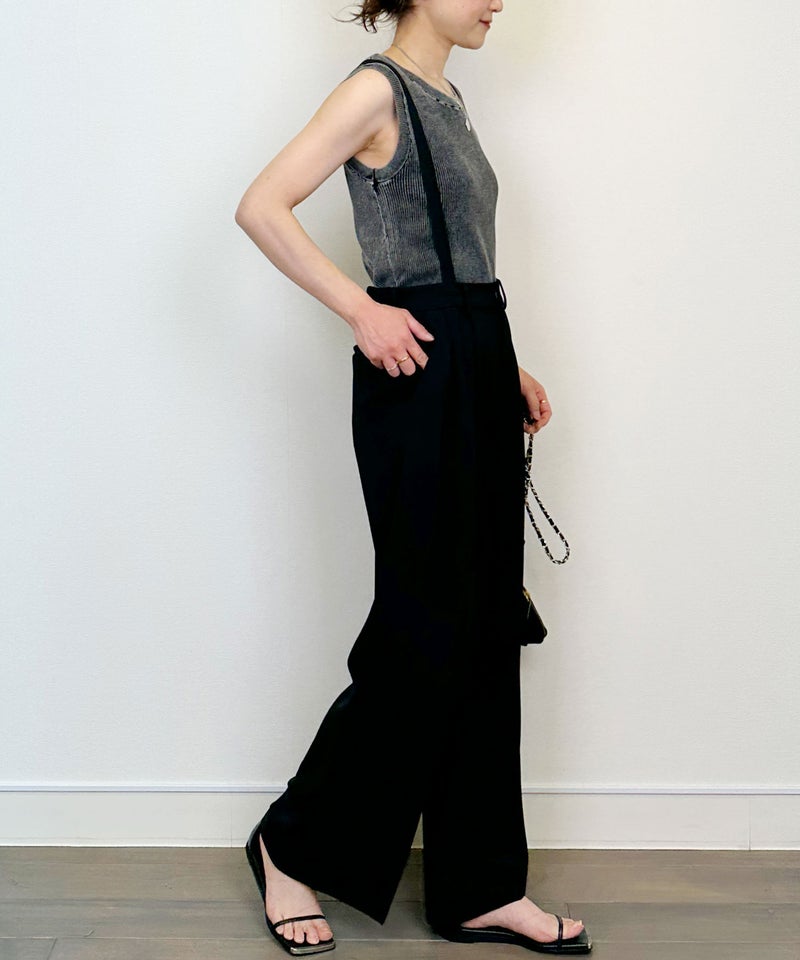 model：H164　着用サイズ：M　チャコールグレー