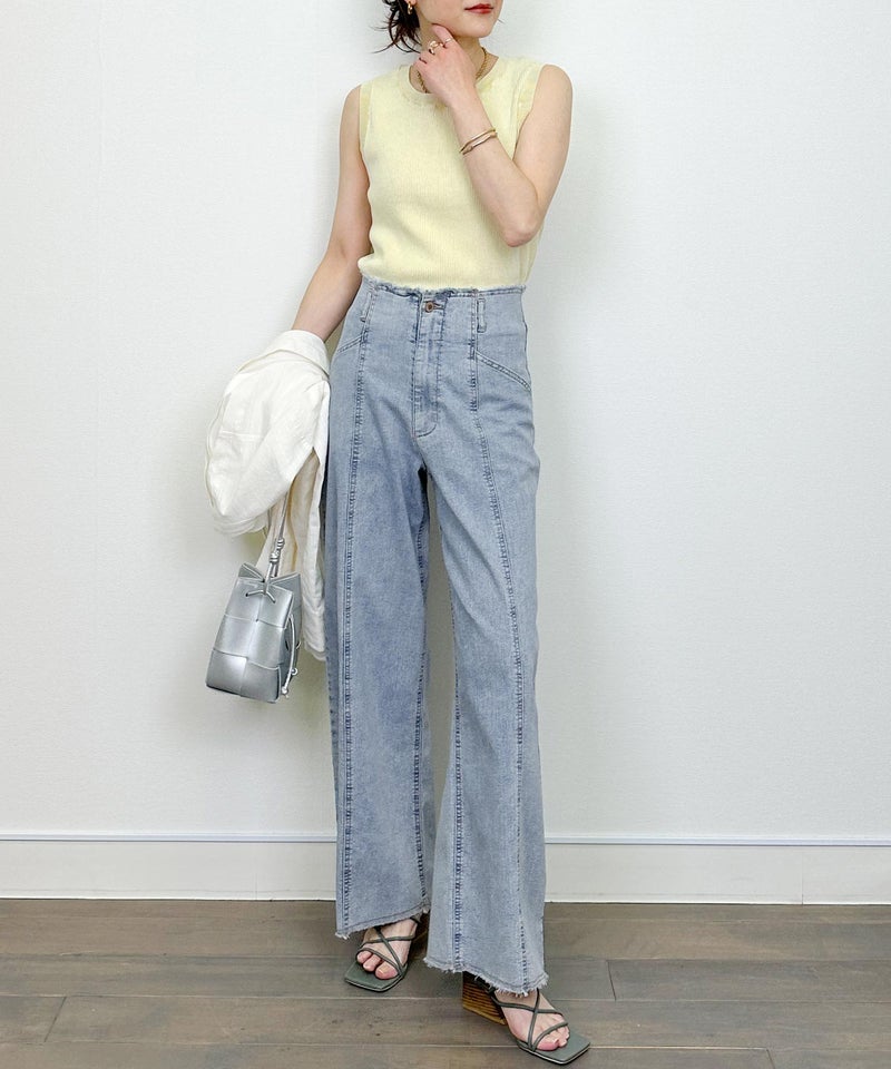 model：H164　着用サイズ：M　ライトブルー